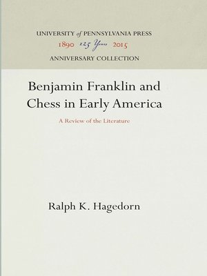 cover image of Benjamin Franklin and Chess in Early America